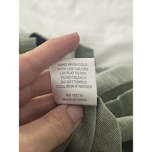 Jane And Delancey V Neck Green Short Sleeve Shirt Size XL Button Detail - Picture 12 of 14